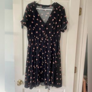 Torrid floral Vneck dress Sz 1